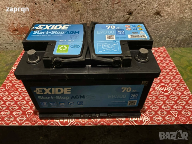 Акумулатор Exide AGM/АГМ 70 амп/ч 760 А с гаранция