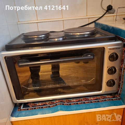 Малка печка с 3 котлона и фурна, снимка 2 - Печки, фурни - 54280703