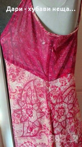 Дълга цветна рокля от шифон с подплата 🍀❤М/L(40)❤🍀арт.7390, снимка 3 - Рокли - 37299040