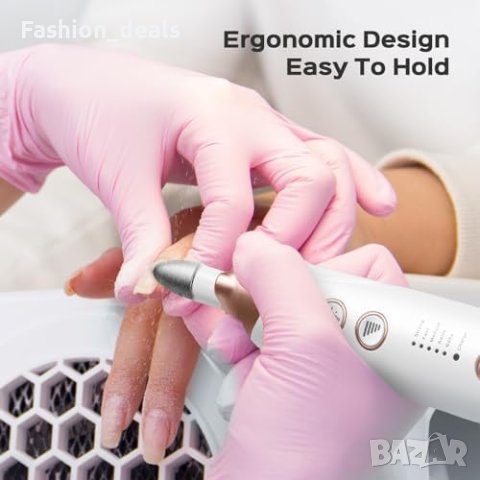 Нов Професионален Комплект Маникюр: Електрическа Пила, 5 Скорости, LED, снимка 8 - Друга електроника - 42745118