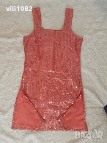 Дамски цветни рокли ZARA Trafaluc Amisu Пайети, снимка 8 - Рокли - 47176585