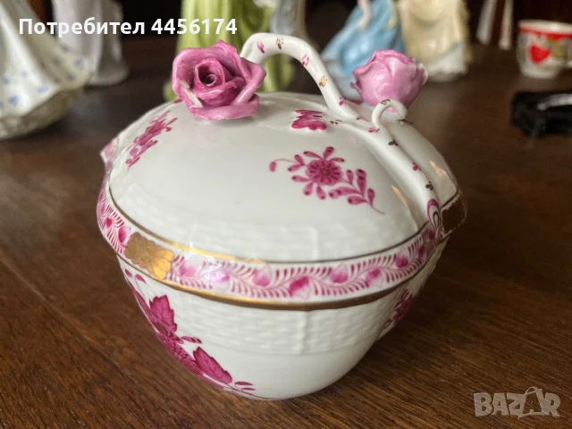 Унгарски порцелан Herend с декор “Apponyi” “Chinese bouquet - Pink”💗 , снимка 10 - Други - 50556159