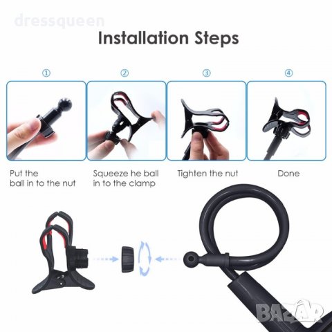 3777 Стойка за телефон за легло с дълго рамо, снимка 13 - Други стоки за дома - 38922610