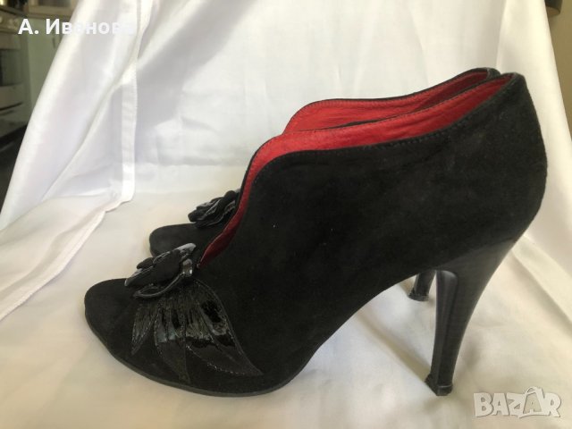 Дамски обувки естествен велур, снимка 6 - Дамски обувки на ток - 30154346
