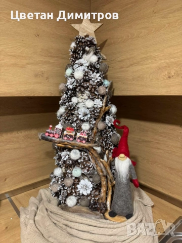 Ръчно изработена коледна елха от изцяло еко материали