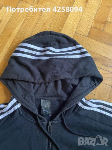Продавам Adidas суитчър ленти през качулка черни , снимка 4 - Суичъри - 51092208