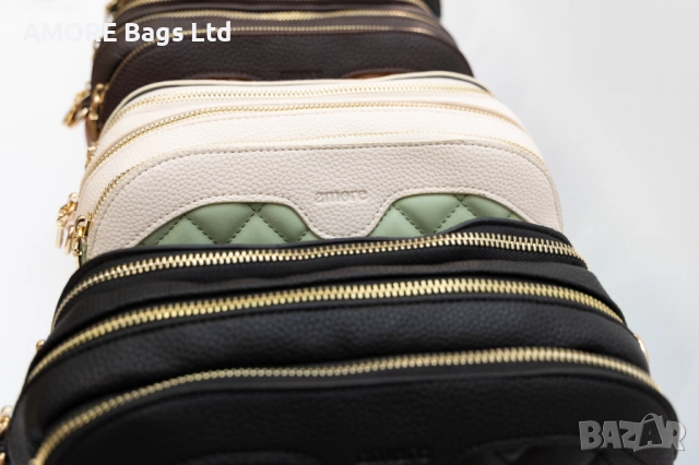 Класическа дамска чанта AMORE Gabriella в пет цвята, снимка 4 - Чанти - 50657128