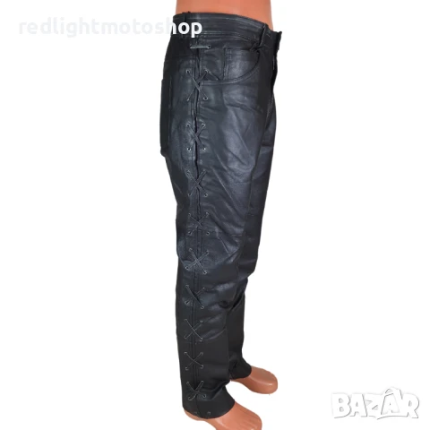 📌 5032 –  Мъжки кожен панталон с връзки – Размер 48 – 🟩 60 лв, снимка 2 - Аксесоари и консумативи - 50557072