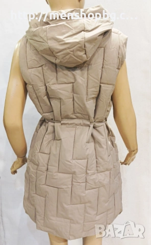 Дамски елек код 890 - светло кафяв, снимка 3 - Елеци - 53101640