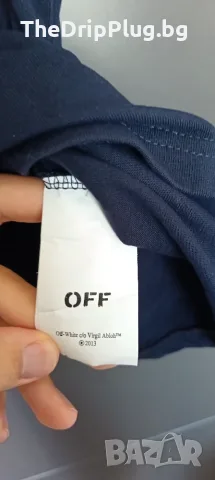 Off White мъжка тениска размер XL (L) тъмно синя Hypebeast Virgil Abloh , снимка 5 - Тениски - 56200698