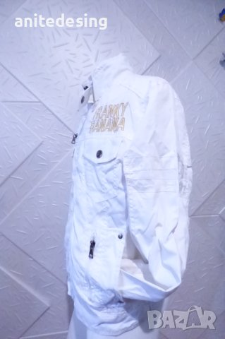 Бяло детско спортно яке, снимка 6 - Детски якета и елеци - 42917072