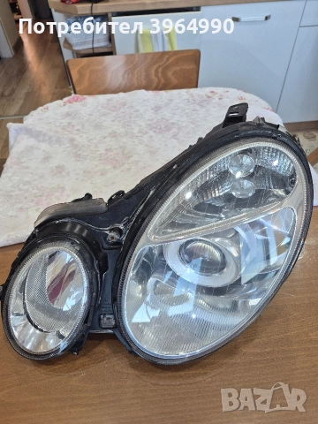 Кристални два леви фара ксенон и обикновен за мерцедес Еклас W211 , снимка 7 - Части - 52787521