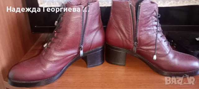 Естествена кожа боти 38 размер , снимка 2 - Дамски боти - 48077117