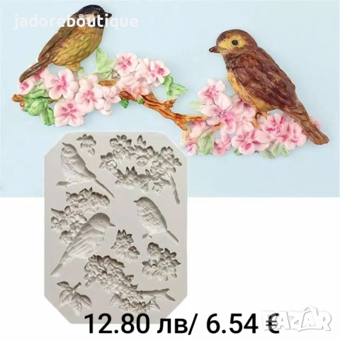 Силиконов молд птички/ птици различни видове, снимка 3 - Форми - 37671479