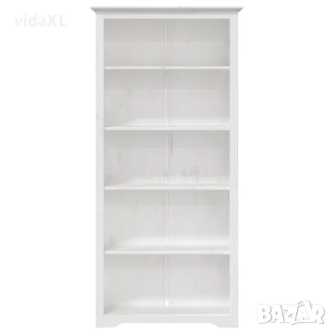 vidaXL Етажерка за книги BODO бяла 82x40x173 см бор масив 5 нива, снимка 3 - Етажерки - 56147364