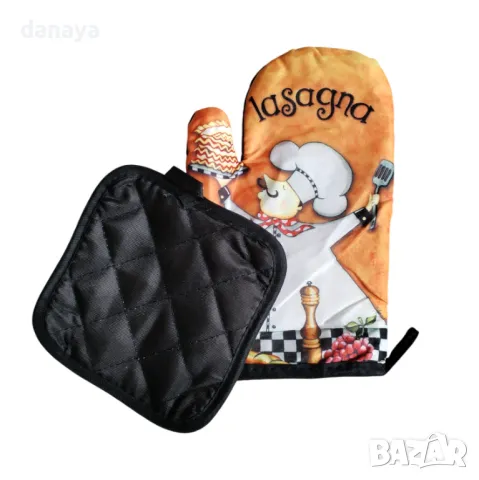 5650 Комплект кухненска ръкавица и ръкохватка Готвачи, снимка 5 - Други - 48702945