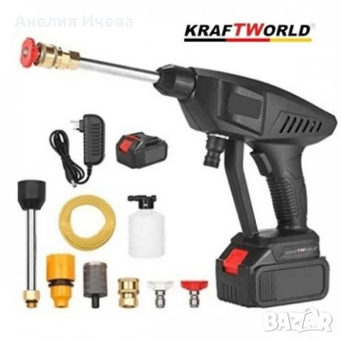 Акумулаторна Водоструйка 22 Бара, 1бр Батерия 48V 8Ah, Зарядно и Аксесоари в куфар - ПРОМОЦИЯ !!!, снимка 2 - Градинска техника - 50584351