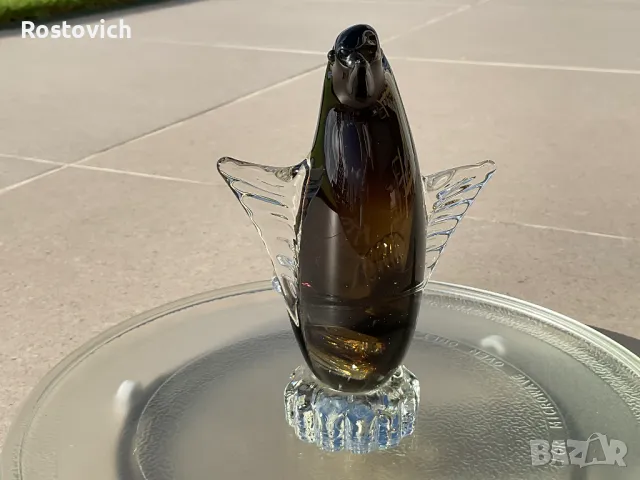 Пингвин, стъкло, PukeBerg Glas Bruk, Швеция., снимка 6 - Колекции - 49421163