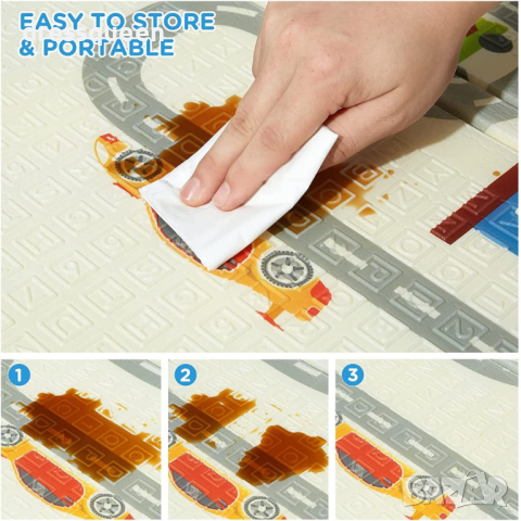 3885 Водоустойчива подложка за игра - сгъваемо шарено килимче, снимка 17 - Други - 44597787