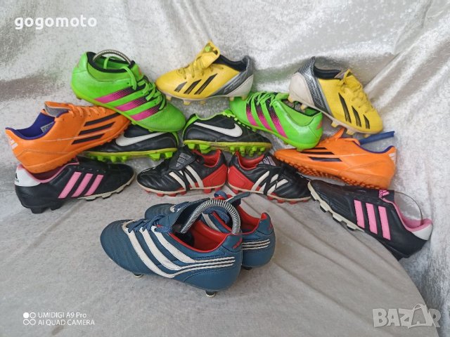 adidas® original, КАТО НОВИ, N- 33 - 34, сини футболни обувки бутонки, калеври,вратарски бутонки, GO, снимка 17 - Детски маратонки - 39723760