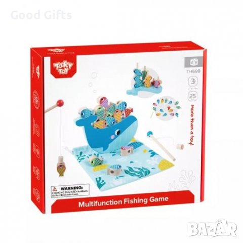 ДЕТСКА ДЪРВЕНА ИГРА ЗА БАЛАНС “РИБОЛОВ“, снимка 3 - Образователни игри - 38546815