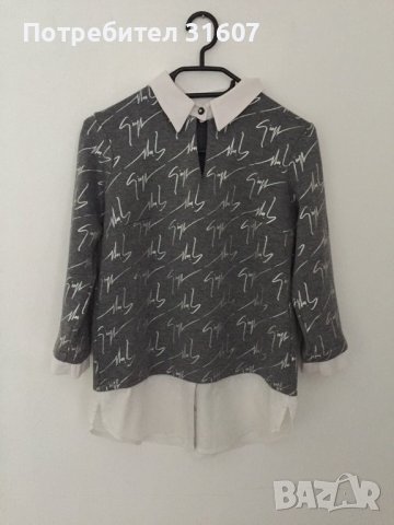 Блуза с Бяла якичка, снимка 1