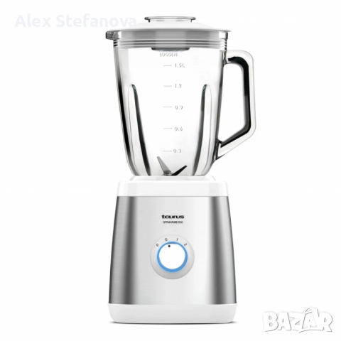 Блендер Taurus Optima Pure – 1500W мощност, 1,5L стъклена кана и ледосекач, снимка 1