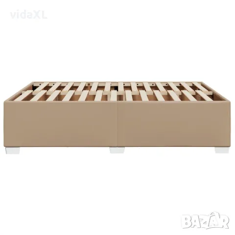 vidaXL Рамка за легло, капучино, 160x200 см, изкуствена кожа, снимка 5 - Спални и легла - 56146954