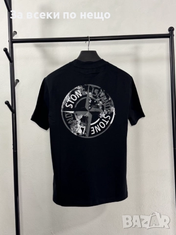 Stone Island Мъжка Черна Тениска👕Мъжка Блуза С Къс Ръкав Код V.B.41