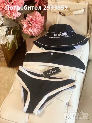 бански бикини CHANEL MONOCHROME SWIM, снимка 5 - Бански костюми - 56415472