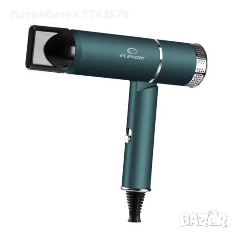 Високоскоростен Сешоар ЕК-9825, 3500 W въздушна струя - 1000 W, Формула с грижа за косата, Сгъваема , снимка 1