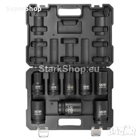 Комплект Дълбоки Ударни Вложки 12-стенни 1″ (22 – 41 мм) 8 части JCB 8081-9MPB, снимка 3 - Гедорета - 50236893