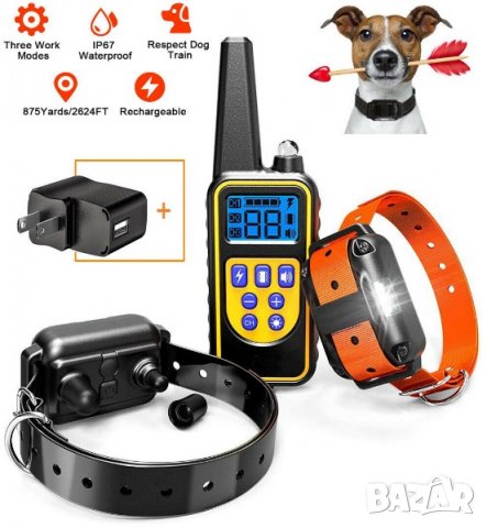 Електронен нашийник за куче. Дресировъчна каишка с ток за обучение с команди, снимка 9 - За кучета - 33914333