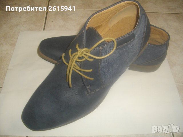 №46-Нови Мъжки Обувки-Сезон Пролет/Есен-Кожа/Дънков Плат-STALLION, снимка 15 - Ежедневни обувки - 38897693