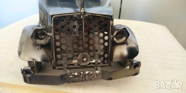 Ръчно изработена метална количка, снимка 4 - Антикварни и старинни предмети - 42778050