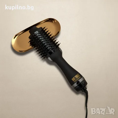 Електрическа четка Hot Tools One-Step Blow Dry Volumiser Pro Artist Колекция Black Gold, снимка 2 - Други - 56252966