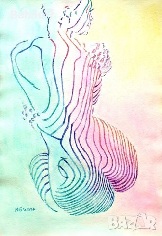 Акварел , снимка 2 - Картини - 37420989