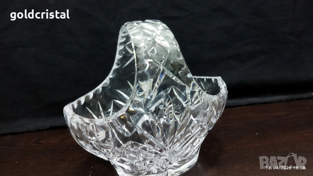 кристална кошничка бонбониера , снимка 2 - Антикварни и старинни предмети - 49691273