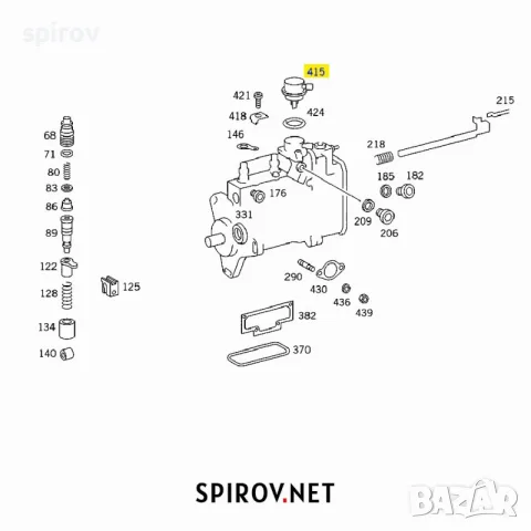 Вакуум клапан за гасене ГНП Mercedes A0000703353, снимка 2 - Аксесоари и консумативи - 55744860