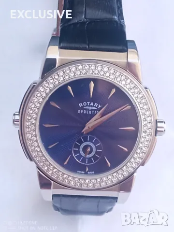 Луксозен часовник с 2 лица и камъни сваровски - Лимитирана серия!, снимка 2 - Дамски - 48448314