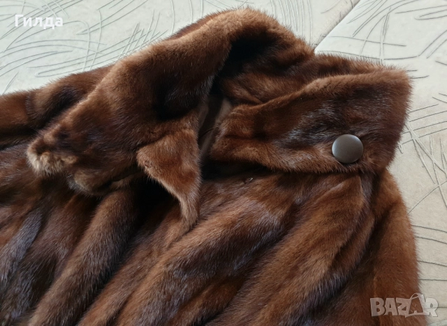 Saga Mink дълго палто норка визон L, снимка 6 - Палта, манта - 52410780