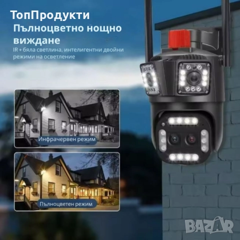 Тройна Smart WiFi безжична IP камера , снимка 4 - IP камери - 52934699