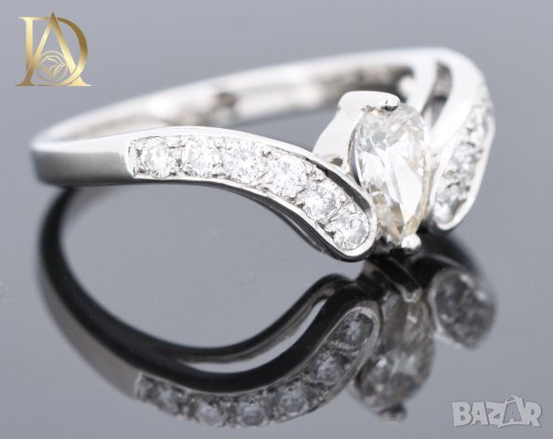 Нов Златен Пръстен с 0.86кт Естествени Диаманти, снимка 5 - Пръстени - 42862961