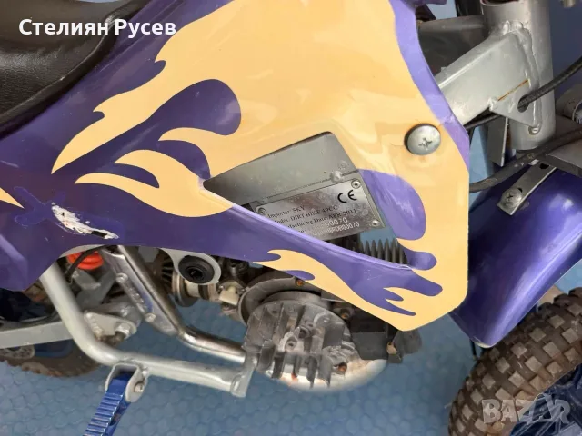 120855  детски бензинов кросов мотор  pocketbike цена 70 евро  има компресия , няма въже за палене ,, снимка 7 - Детски велосипеди, триколки и коли - 55741490