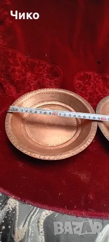 2броя медни чиний, снимка 5 - Антикварни и старинни предмети - 55788144