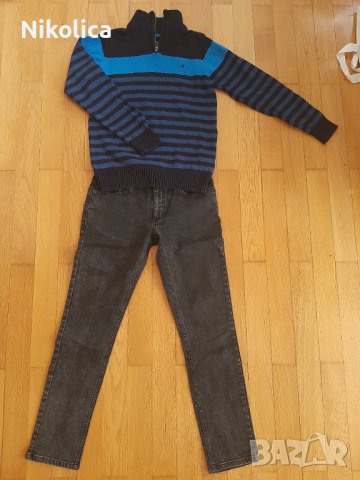 Страхотен суитшърт Propeller,блуза DKNY,пуловери CK и Оkaidi и дънки LCW за 12 г. момче, снимка 4 - Детски Блузи и туники - 38083552