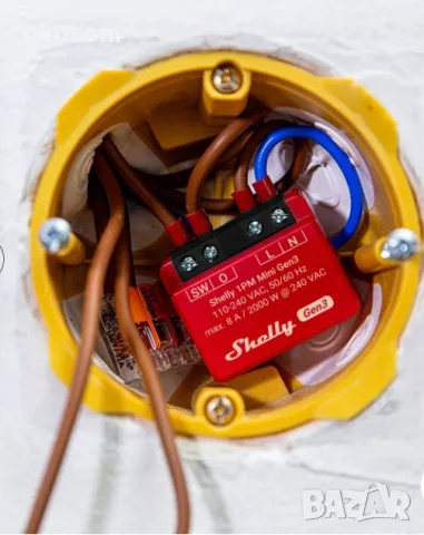 Shelly 1PM Mini Gen3 Смарт измервателно реле (Wi-Fi+Bluetooth), снимка 5 - Смарт домашни устройства (Smart Home) - 55841906