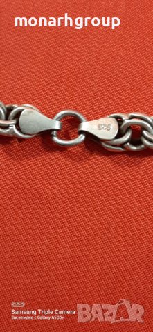 Сребърен ланец, снимка 3 - Колиета, медальони, синджири - 37944661