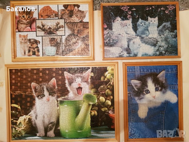 Наредени и залепени на фазер пъзели с лакирана дървена рамка и закачалка, снимка 9 - Други - 38397582