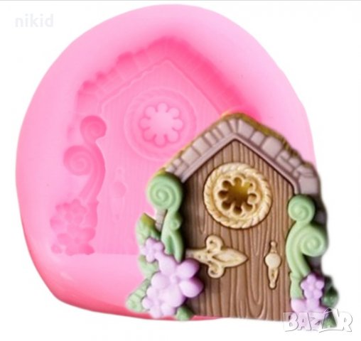 мини врата вратичка за приказна къщичка силиконов молд форма декорация торта фондан сладки